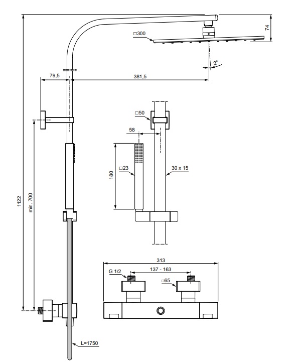 A Aa Ideal Standard Ceratherm C Colonna Doccia Termostatica